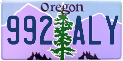 OR license plate 992ALY