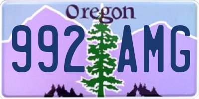 OR license plate 992AMG