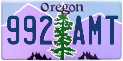 OR license plate 992AMT