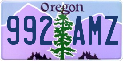 OR license plate 992AMZ