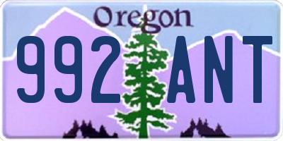 OR license plate 992ANT