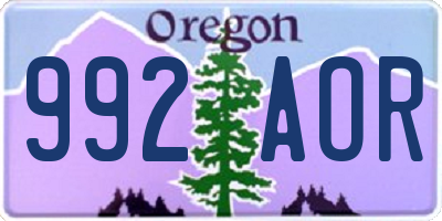 OR license plate 992AOR