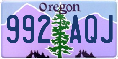 OR license plate 992AQJ