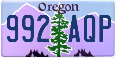 OR license plate 992AQP