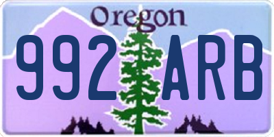 OR license plate 992ARB