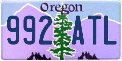 OR license plate 992ATL