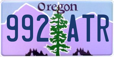 OR license plate 992ATR