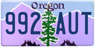 OR license plate 992AUT