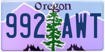 OR license plate 992AWT