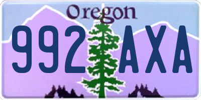 OR license plate 992AXA