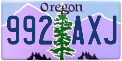 OR license plate 992AXJ