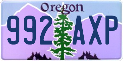 OR license plate 992AXP