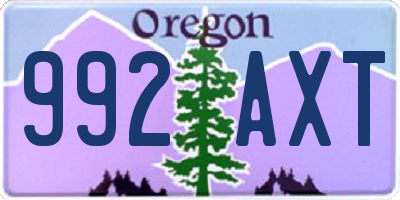 OR license plate 992AXT