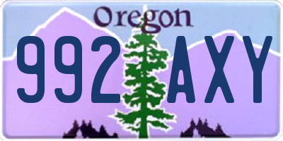 OR license plate 992AXY