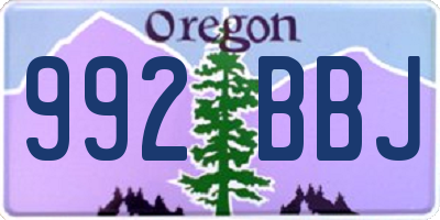 OR license plate 992BBJ