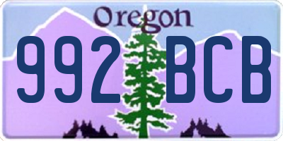 OR license plate 992BCB