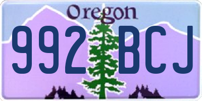 OR license plate 992BCJ