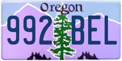 OR license plate 992BEL