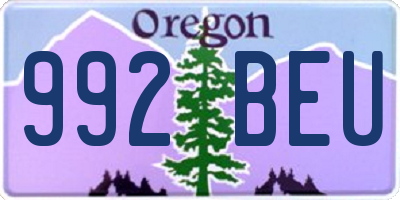 OR license plate 992BEU
