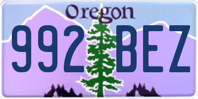 OR license plate 992BEZ