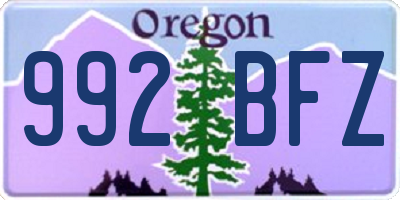 OR license plate 992BFZ