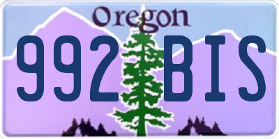 OR license plate 992BIS