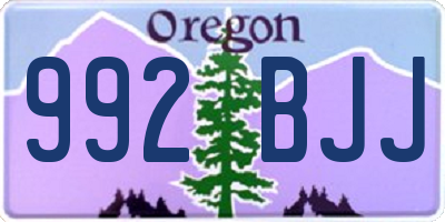 OR license plate 992BJJ