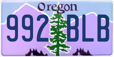 OR license plate 992BLB
