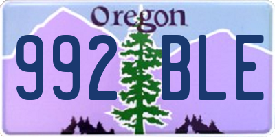 OR license plate 992BLE