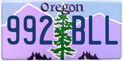 OR license plate 992BLL