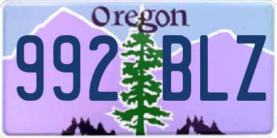 OR license plate 992BLZ