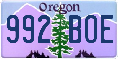 OR license plate 992BOE