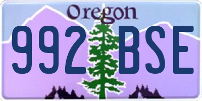 OR license plate 992BSE