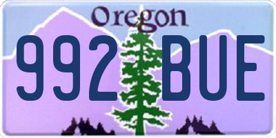 OR license plate 992BUE