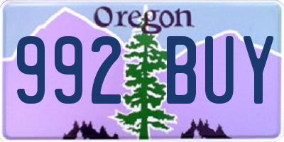OR license plate 992BUY