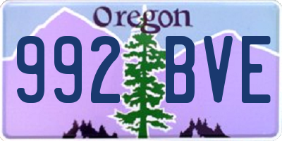 OR license plate 992BVE