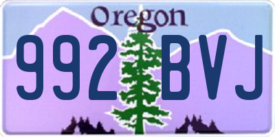 OR license plate 992BVJ