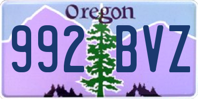OR license plate 992BVZ
