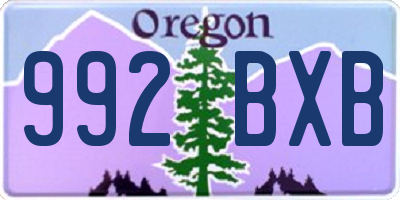 OR license plate 992BXB