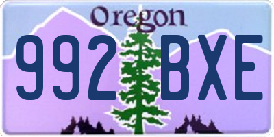 OR license plate 992BXE