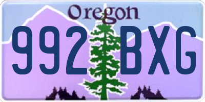 OR license plate 992BXG