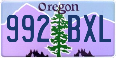 OR license plate 992BXL