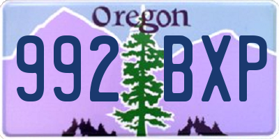 OR license plate 992BXP