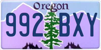 OR license plate 992BXY