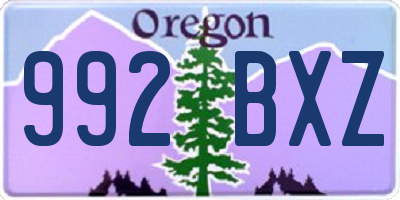 OR license plate 992BXZ
