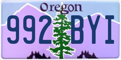 OR license plate 992BYI