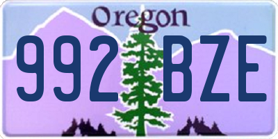 OR license plate 992BZE