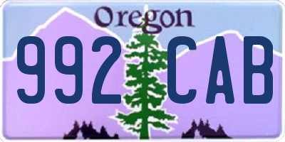 OR license plate 992CAB