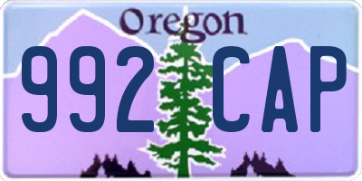 OR license plate 992CAP