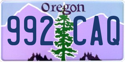 OR license plate 992CAQ